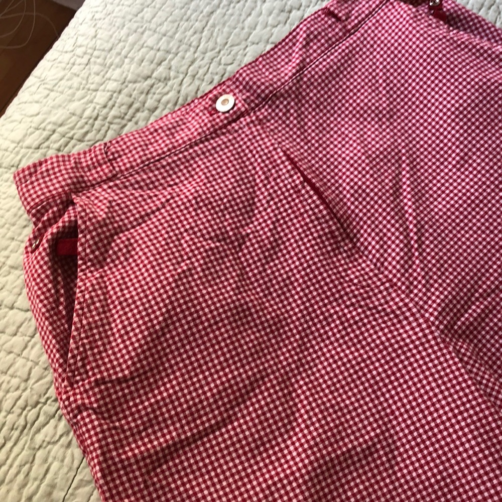 vintage high waisted gingham cropped pants